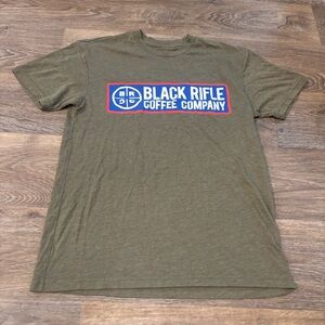 Black Rifle Coffee Company T-Shirt Men’s Small Olive Green Vintage Logo Graphic